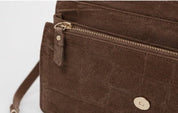 Phone Bag Medium - Croco Suede Mocha - ann kurz
