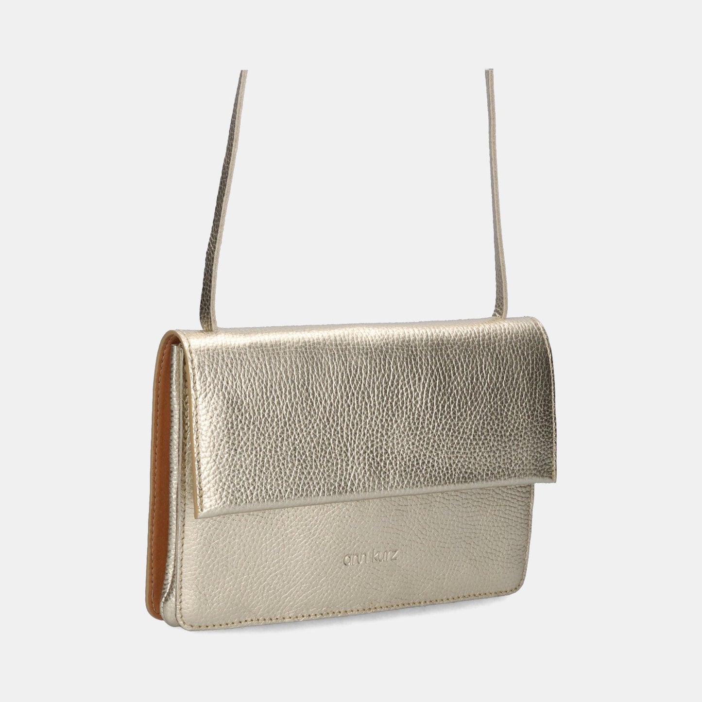 Phone Bag Medium - Metallic Champagne - ann kurz