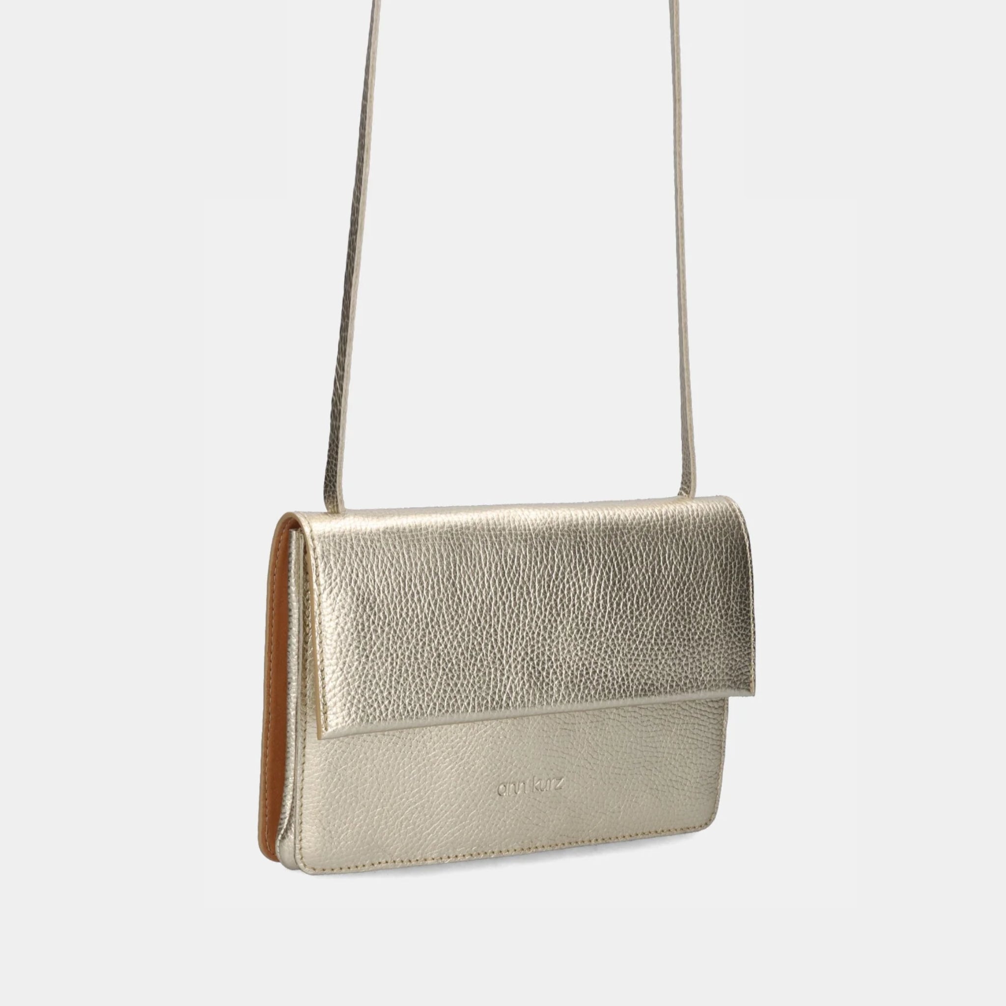 Phone Bag Medium - Metallic Champagne - ann kurz