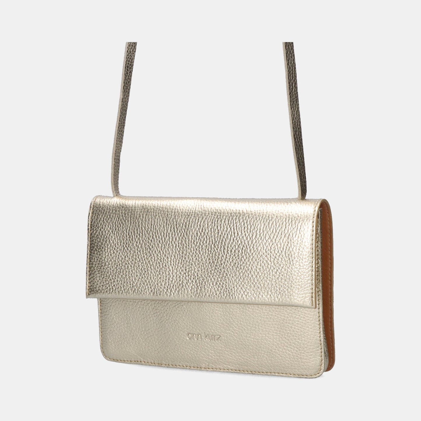 Phone Bag Medium - Metallic Champagne - ann kurz