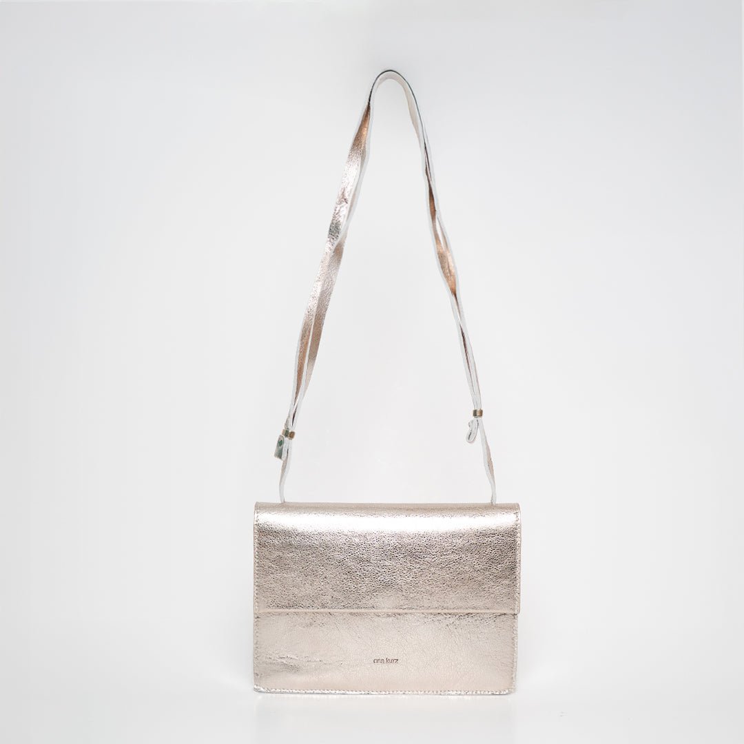 Phone Bag Medium - Metallic Platin - ann kurz