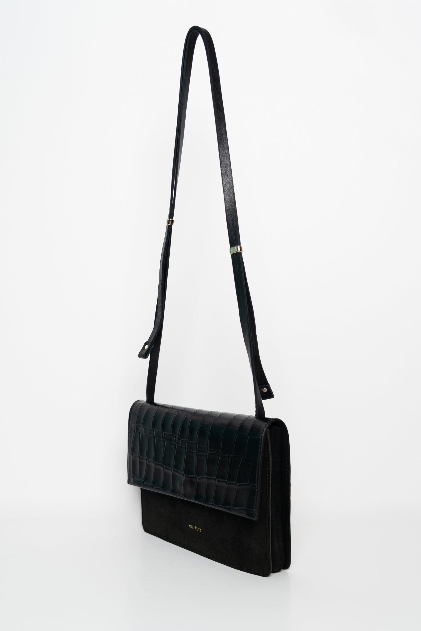 Phone Bag Medium - Mix Croco Black - ann kurz