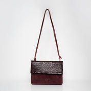 Phone Bag Medium - Mix Croco Burgundy - ann kurz