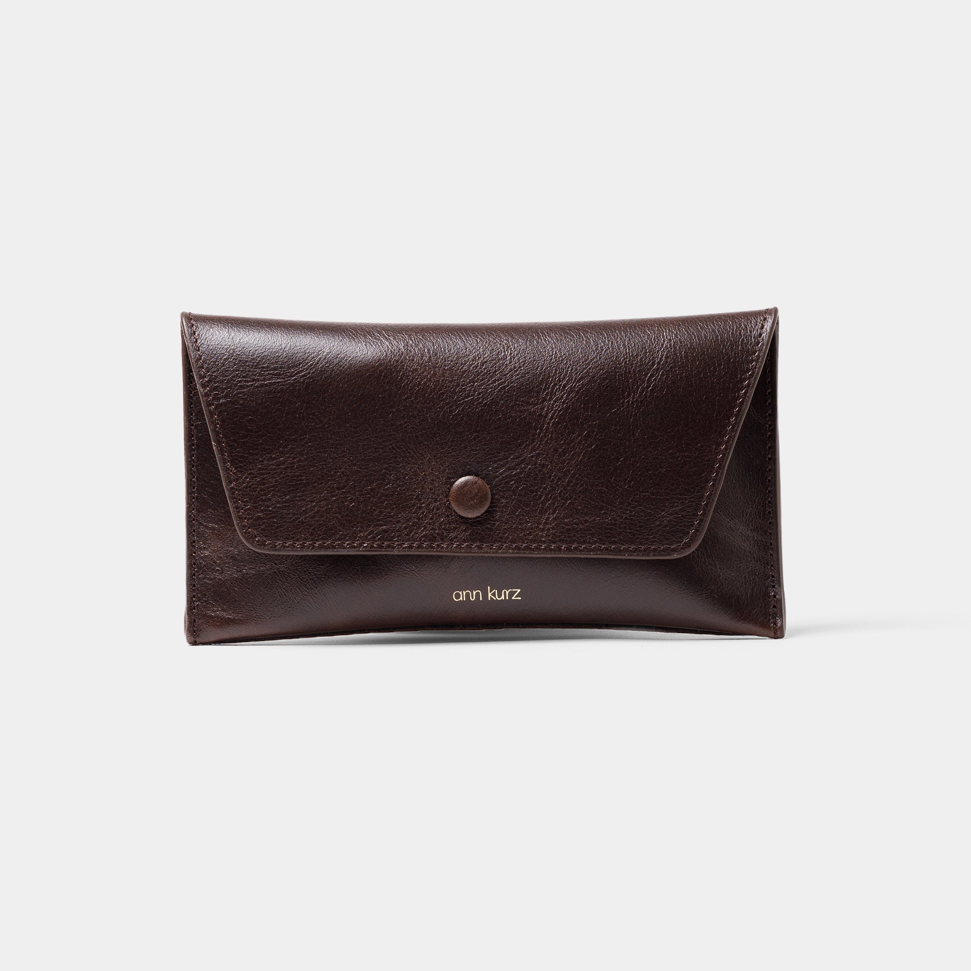 Pretty Envelope - Shiny Nappa Mocha - ann kurz