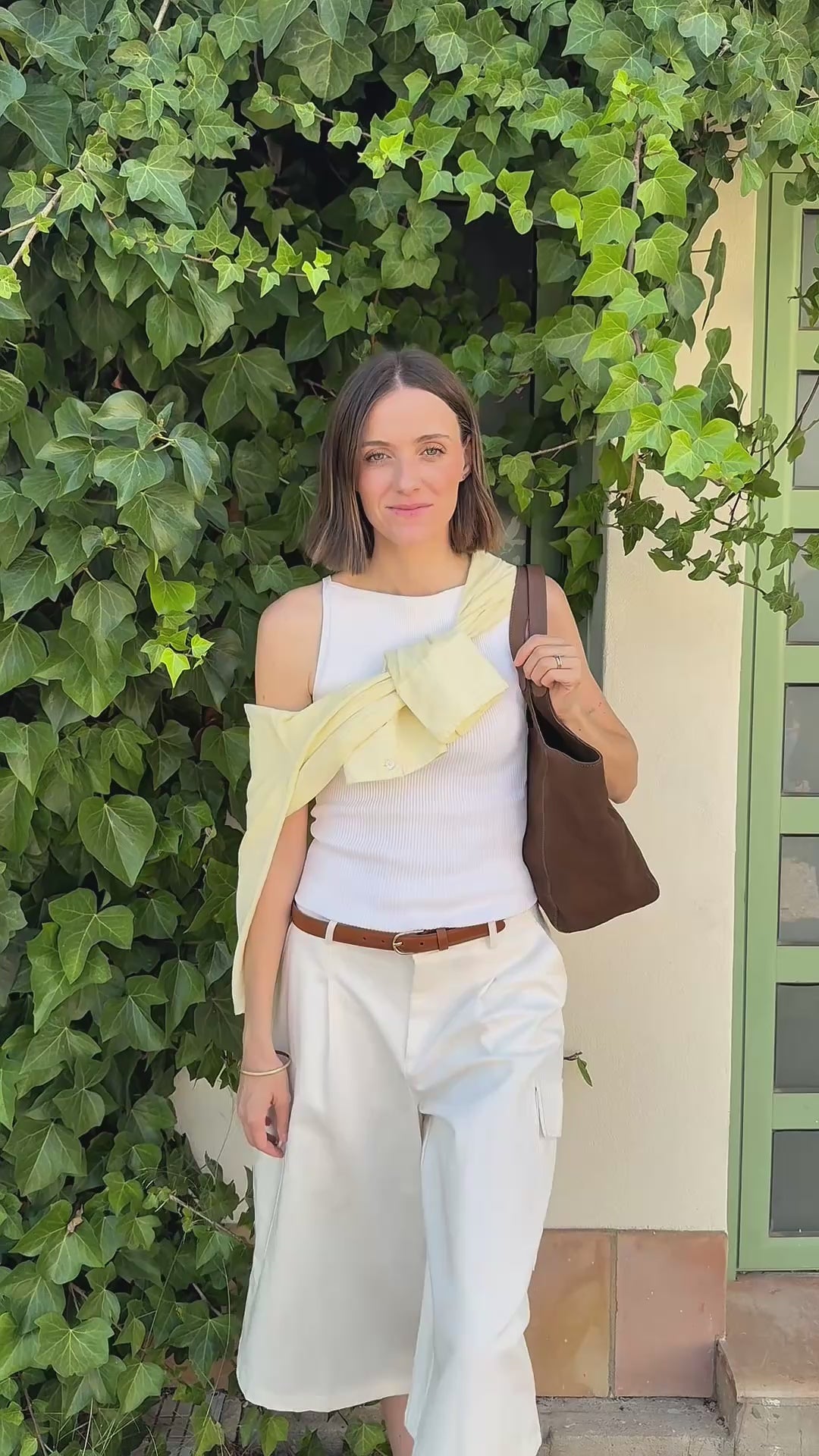 Shoulder Shopper - Suede Cuero