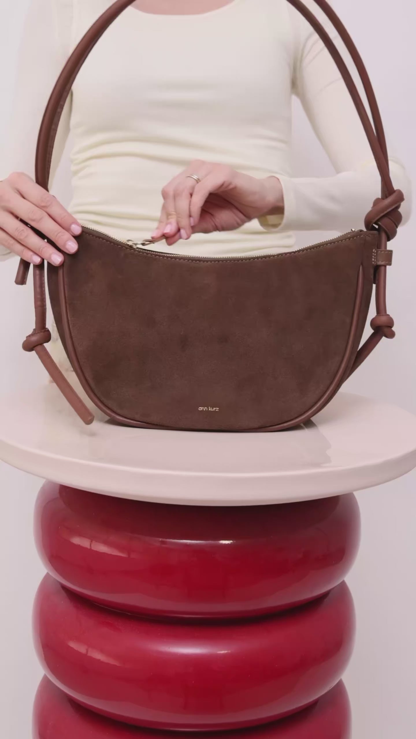 Half Moon - Suede Fango
