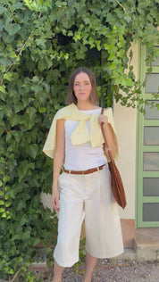 Split Shape Tote - Suede Mix Cuero