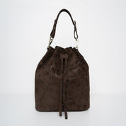 Saku - Suede Croco Print Moccha - ann kurz