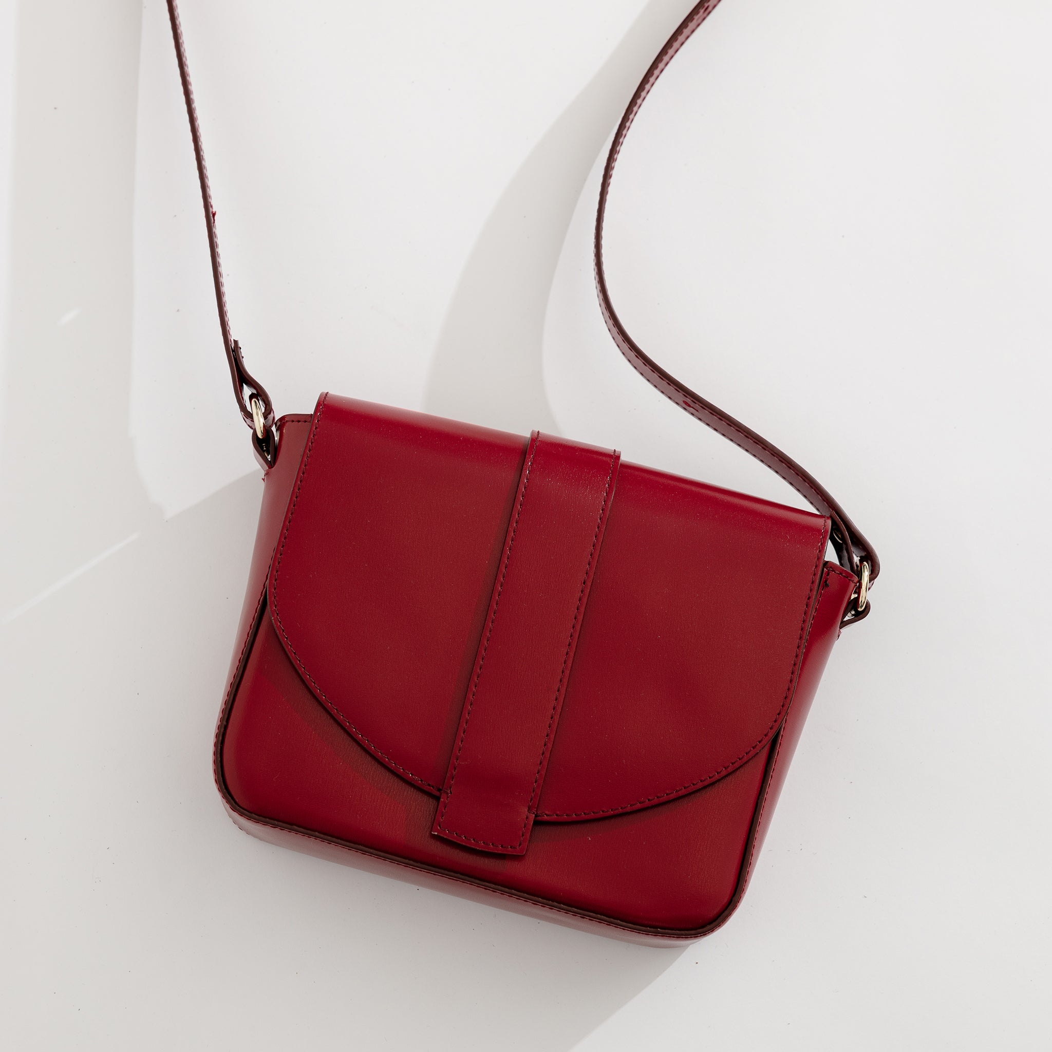 Satchel Crossbody - Nappa Premium Wine - ann kurz