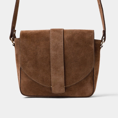 Satchel Crossbody - Suede Fango - ann kurz
