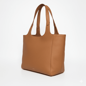 Shoulder Shopper - Grained Camel Leather - ann kurz