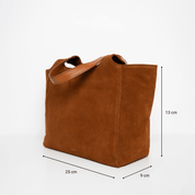 Shoulder Shopper - Grained Leather Camel - ann kurz