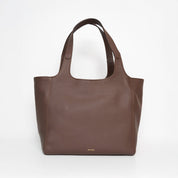 Shoulder Shopper - Grained Mocha Leather - ann kurz