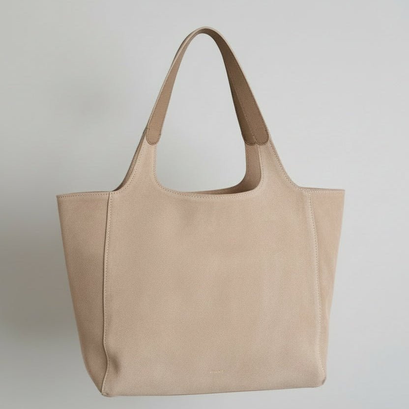 Shoulder Shopper - Suede Caramelo - ann kurz
