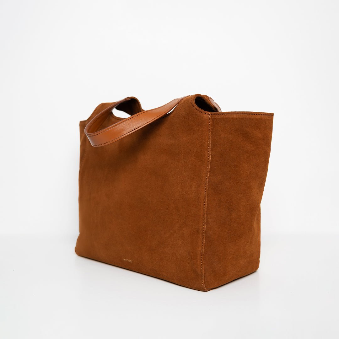 Shoulder Shopper - Suede Cuero - ann kurz