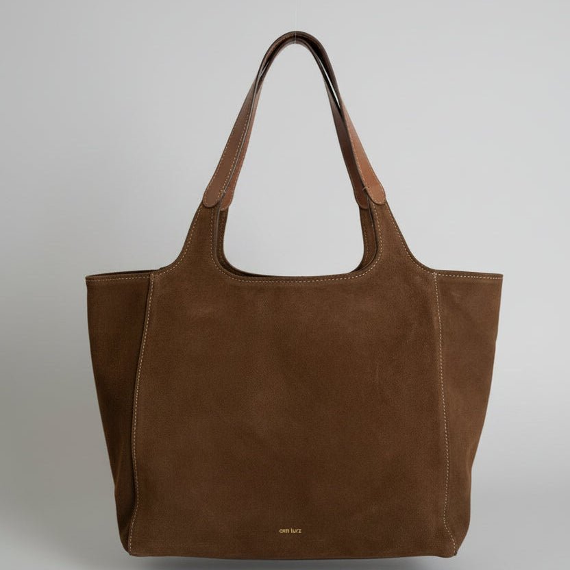 Shoulder Shopper - Suede Fango - ann kurz