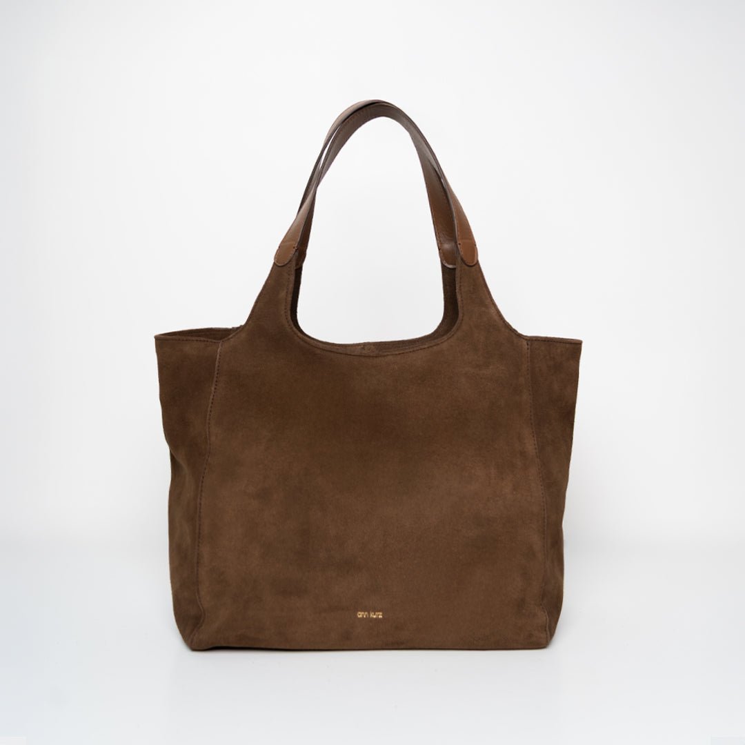 Shoulder Shopper - Suede Fango - ann kurz
