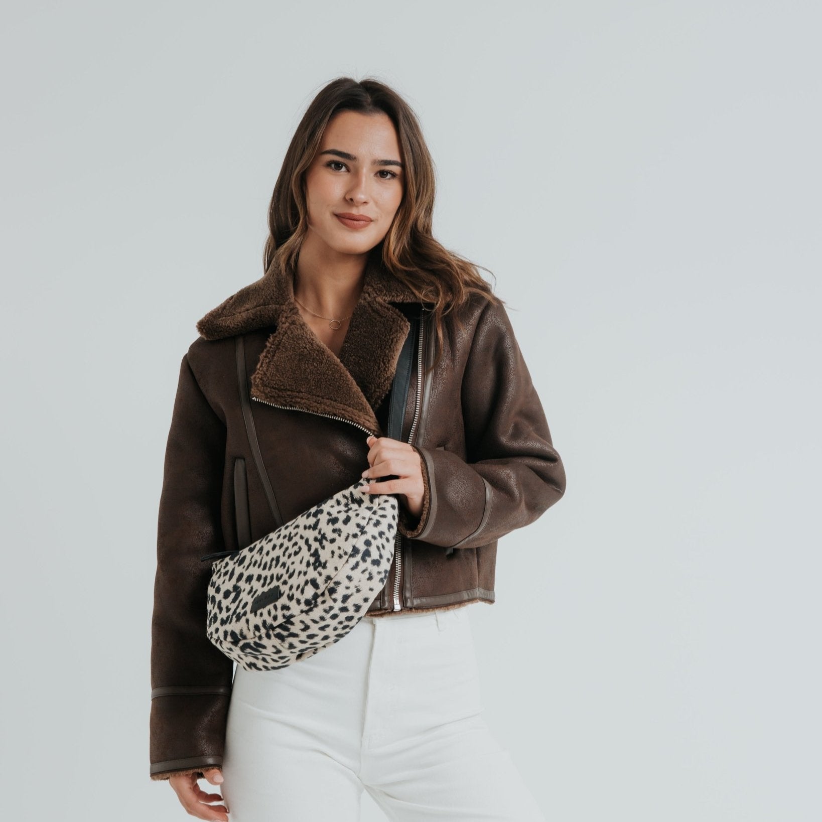 Soft Half Moon Shoulder Bag - Leo - ann kurz