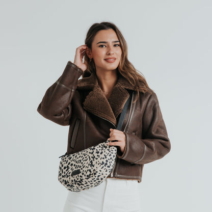 Soft Half Moon Shoulder Bag - Leo - ann kurz