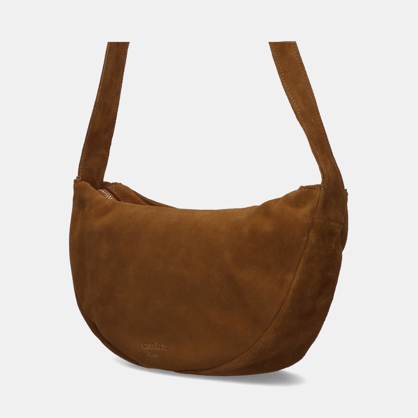 Soft Half Moon Shoulder Bag - Suede Corda - ann kurz