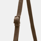 Soft Half Moon Shoulder Bag - Suede Olive - ann kurz