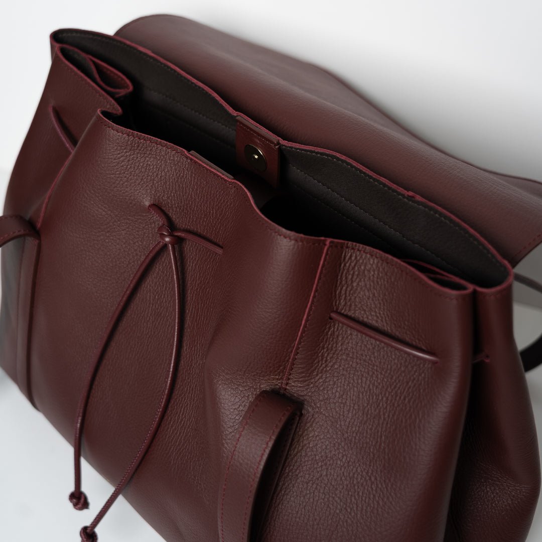 The Greatest Shopper - Grain Leather Burgundy - ann kurz
