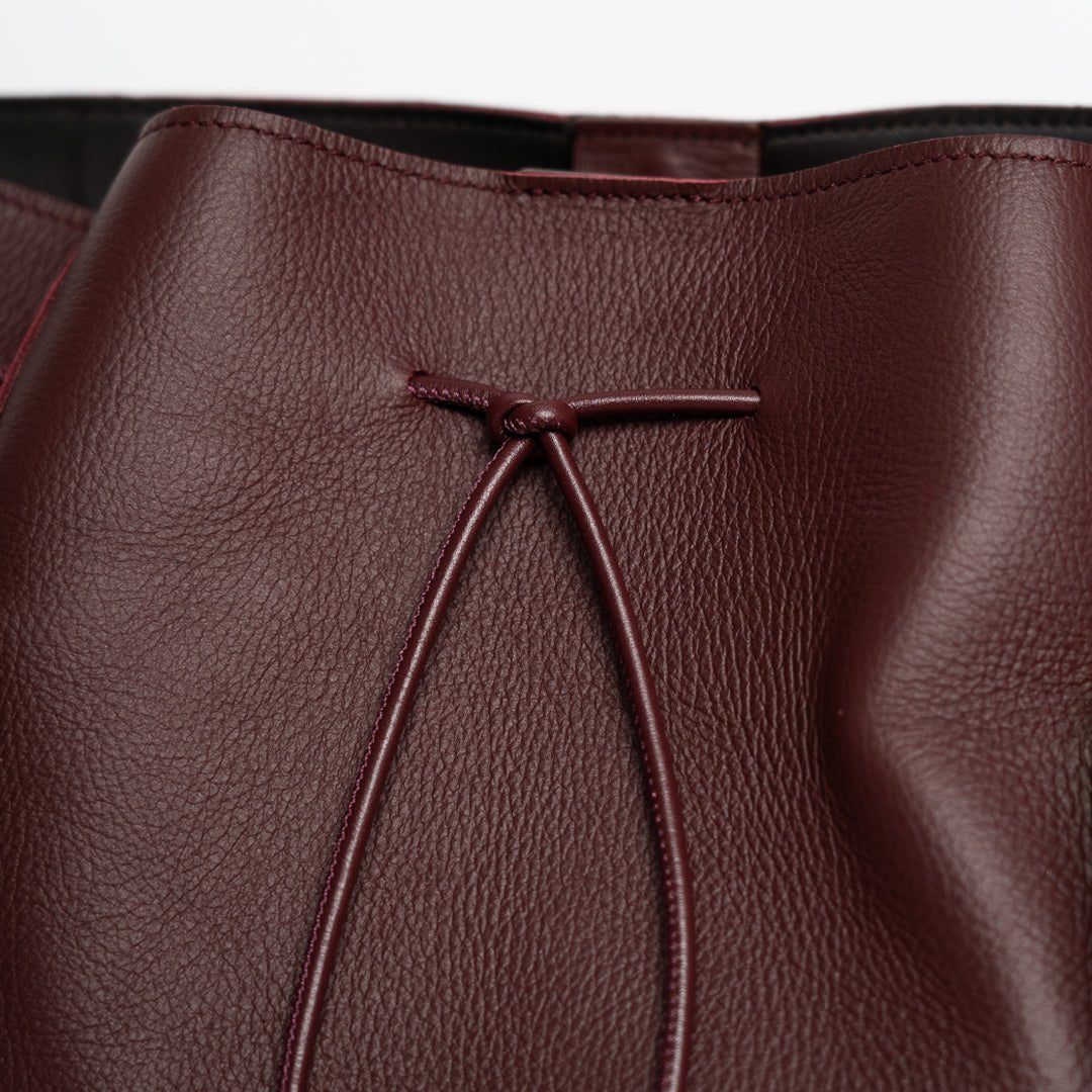 The Greatest Shopper - Grain Leather Burgundy - ann kurz