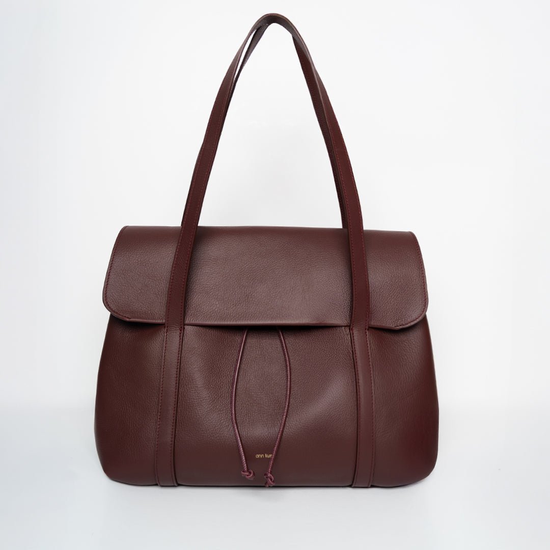 The Greatest Shopper - Grain Leather Burgundy - ann kurz