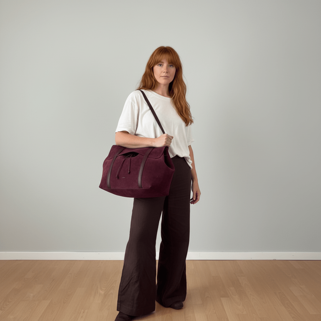 The Greatest Shopper - Suede Burgundy - ann kurz