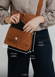 The Perfect Square Crossbody Bag - Croco Print Black - ann kurz