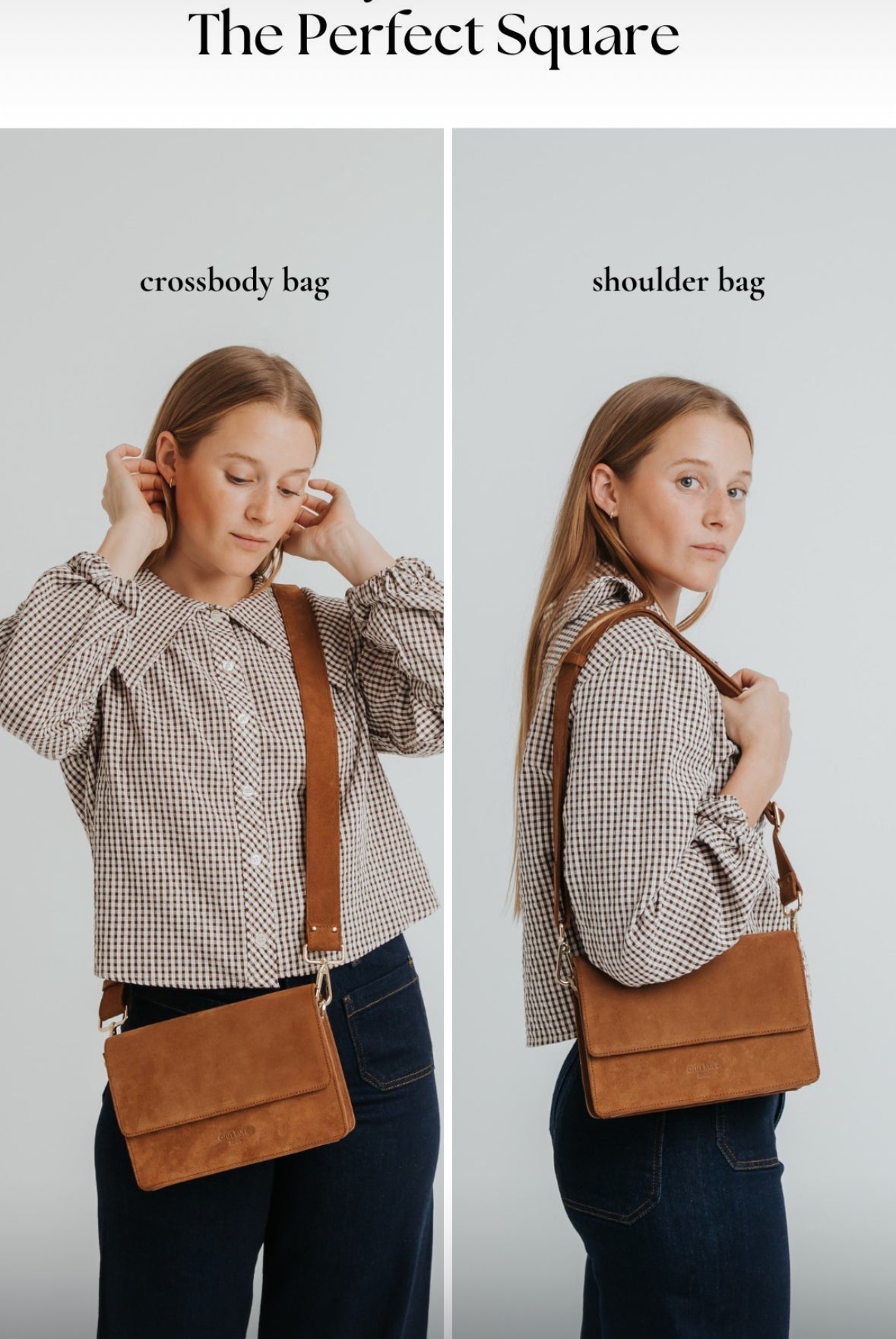 The Perfect Square Crossbody Bag - Nappa Cuero - ann kurz