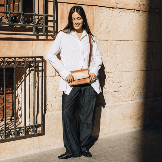 The Perfect Square Crossbody Bag - Nappa Cuero - ann kurz