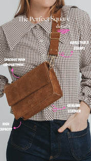 The Perfect Square Crossbody Bag - Nappa Cuero - ann kurz