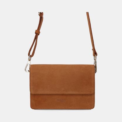 The Perfect Square Crossbody Bag - Suede Brown - ann kurz