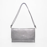 Thin Clutch - Metallic Dark Silver - ann kurz