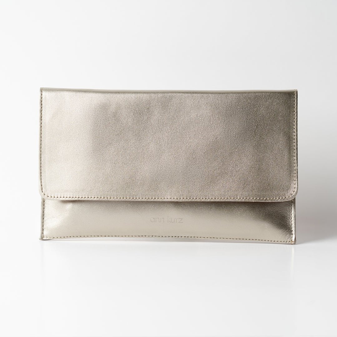 Thin Clutch - Metallic Light Gold - ann kurz