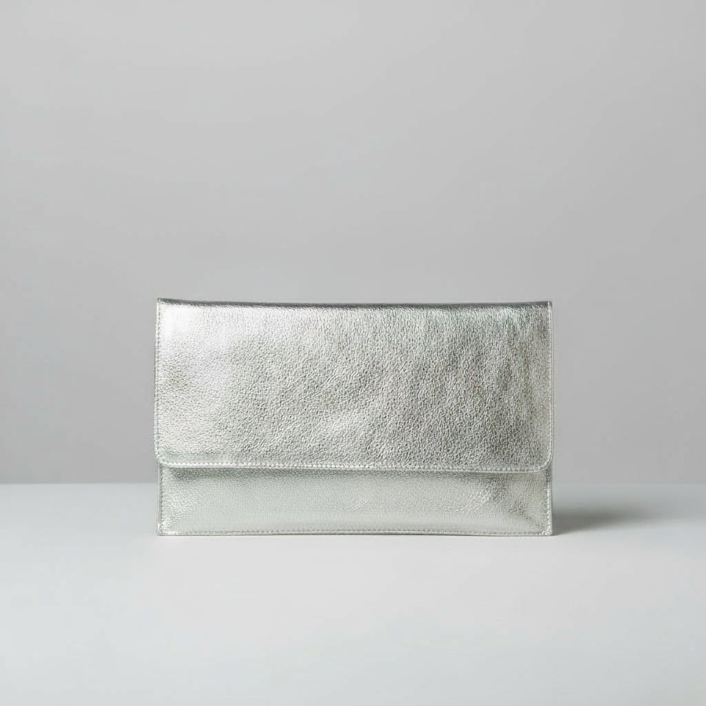 Thin Clutch - Metallic Platin - ann kurz