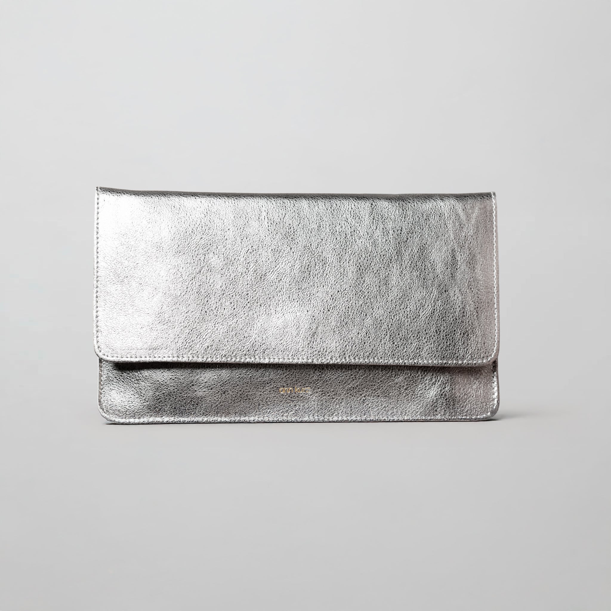 Thin Clutch - Metallic Platin - ann kurz
