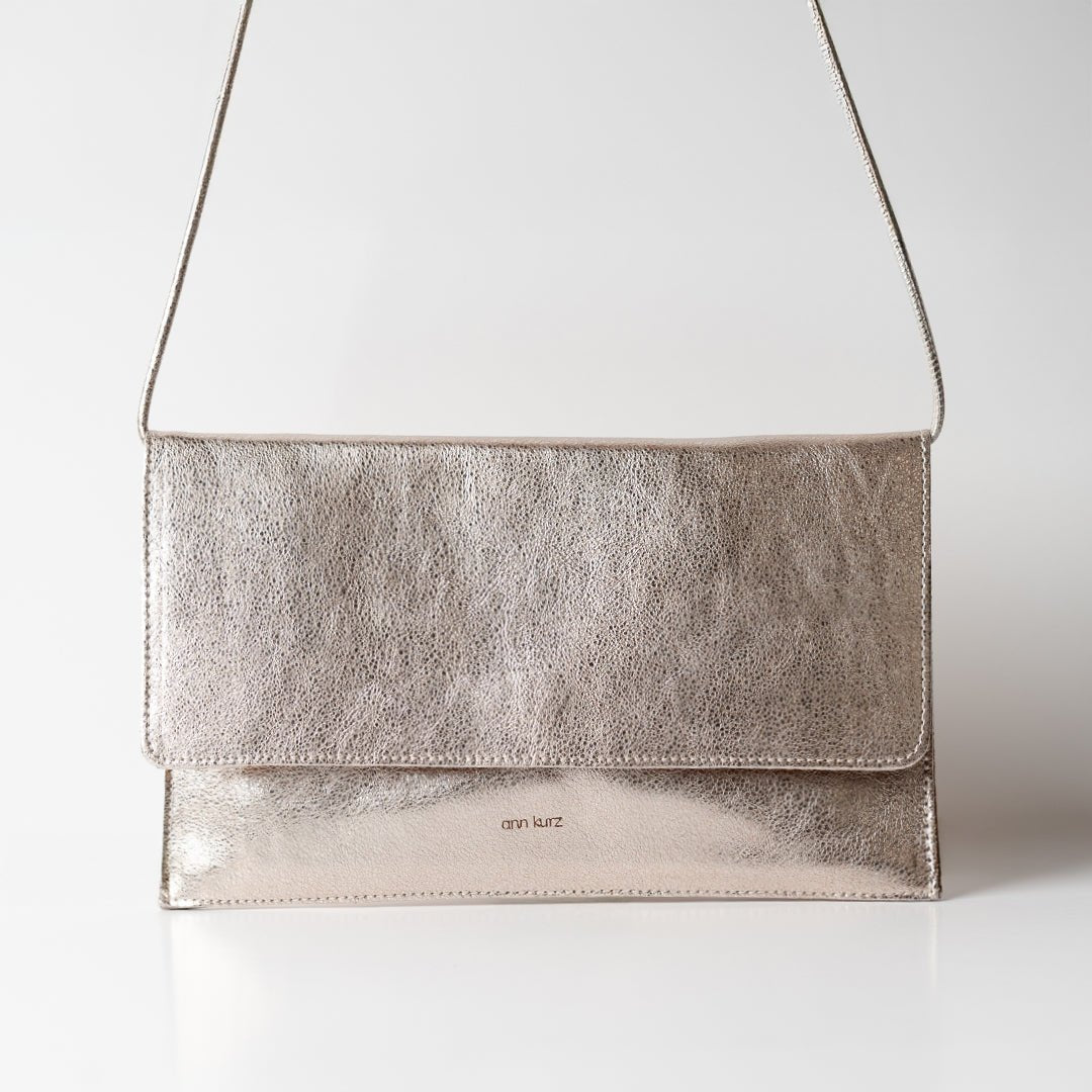 Thin Clutch - Metallic Platin - ann kurz