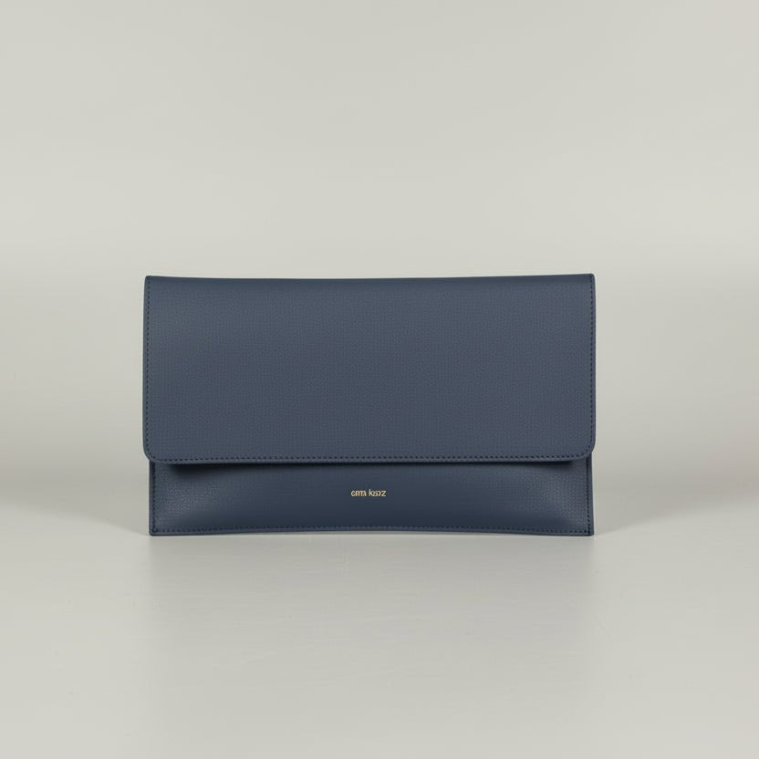 Thin Clutch - Nappa Azul - ann kurz