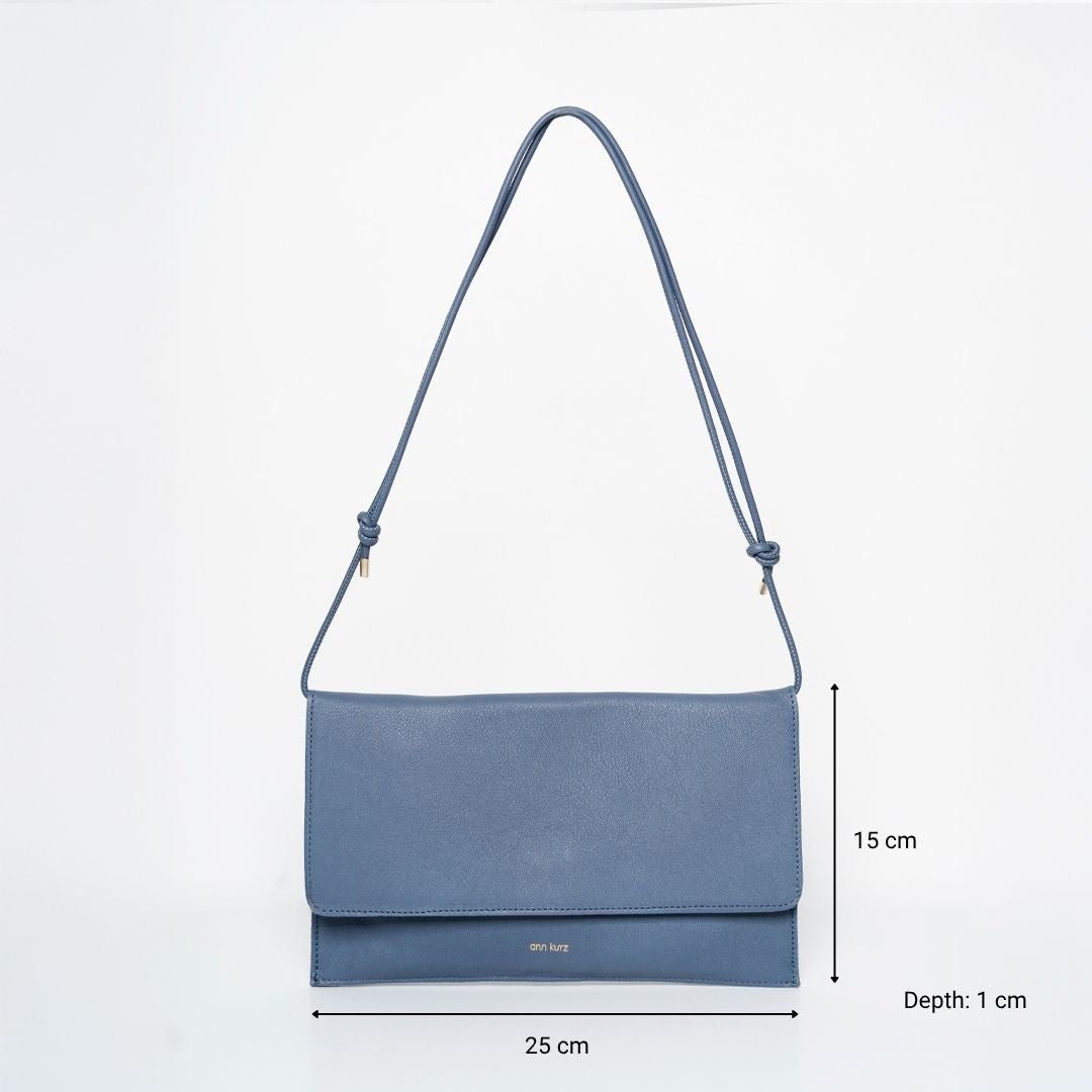 Thin Clutch - Nappa Blue - ann kurz