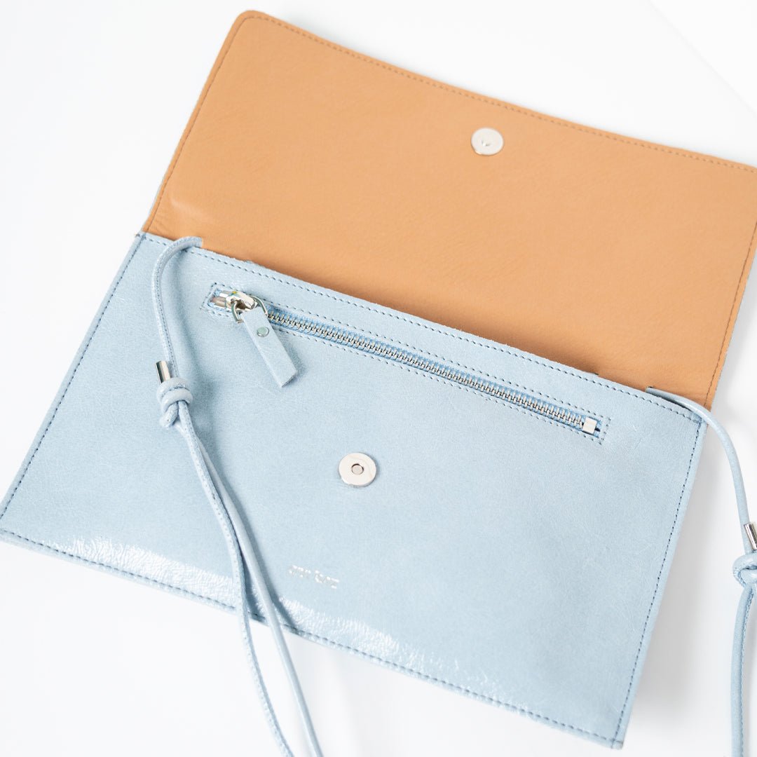 Thin Clutch - Patent Celeste - ann kurz
