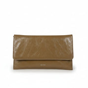 Thin Clutch - Patent Taupe - ann kurz