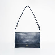 Thin Clutch - Shiny Nappa Navy - ann kurz