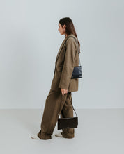 Thin Clutch - Shiny Nappa Navy - ann kurz