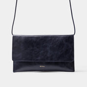 Thin Clutch - Shiny Nappa Navy - ann kurz