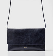 Thin Clutch - Shiny Nappa Navy - ann kurz