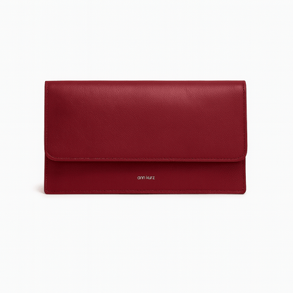 Thin Clutch - Shiny Nappa Wine - ann kurz