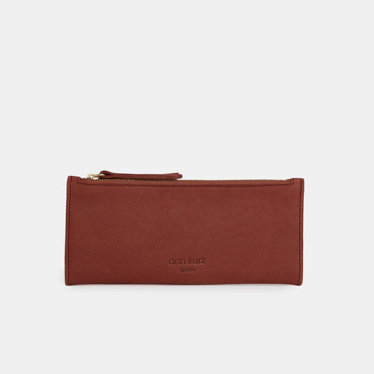 Thin Wallet - Nubuck Ruggine - ann kurz