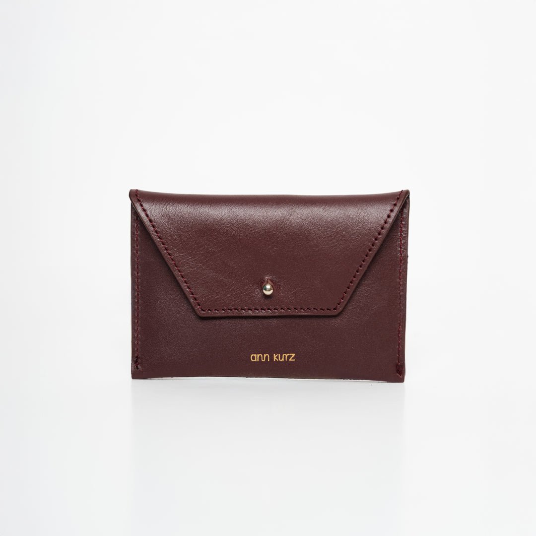 Tiny Envelope - Nappa Burgundy - ann kurz